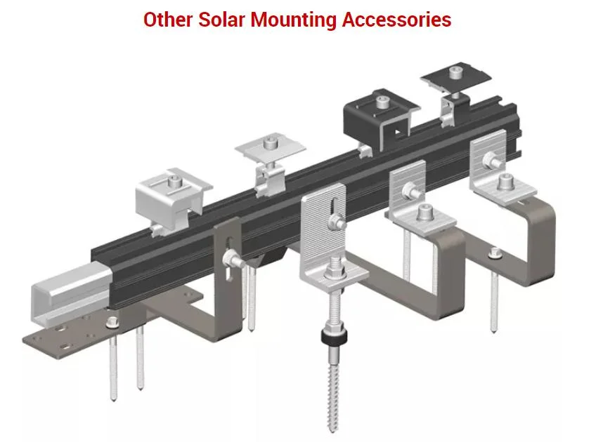 Solar Mounting Accessories Grounding Support Panel Middle Clamp Roof