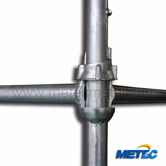 Andamio con sistema de construcción certificado (explotación de más de 20 años, Ringlock, tablón, Cuplock), sistema de andamio Ringlock galvanizado HDP BS1139, sistema de andamio de 10 ′